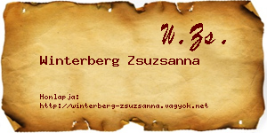 Winterberg Zsuzsanna névjegykártya